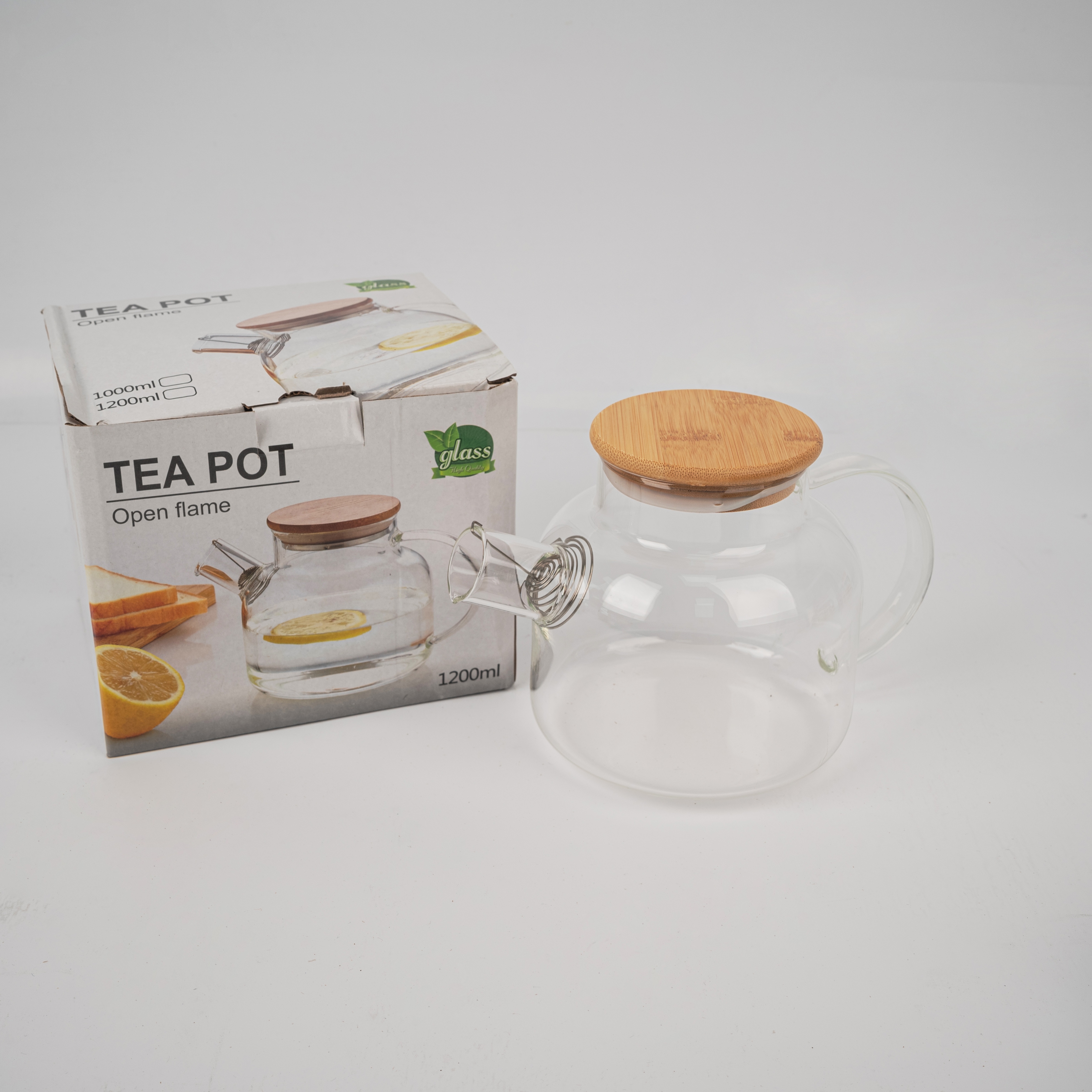 Glass teapot lemon kettle Glass kettle 1000ml, 1200ml, 1500ml, 1800ml kettle Item Picture