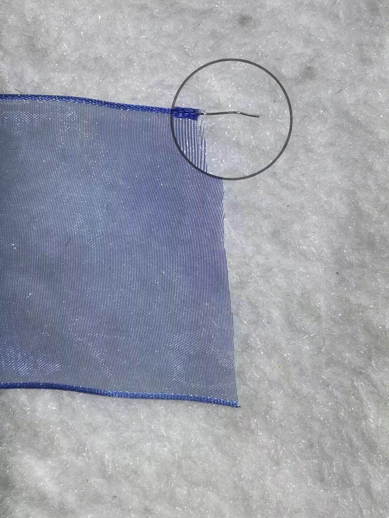 货号：2238圣诞礼品包装装饰DIY 蓝色雪纱双边铁丝织带6.3cm详情3