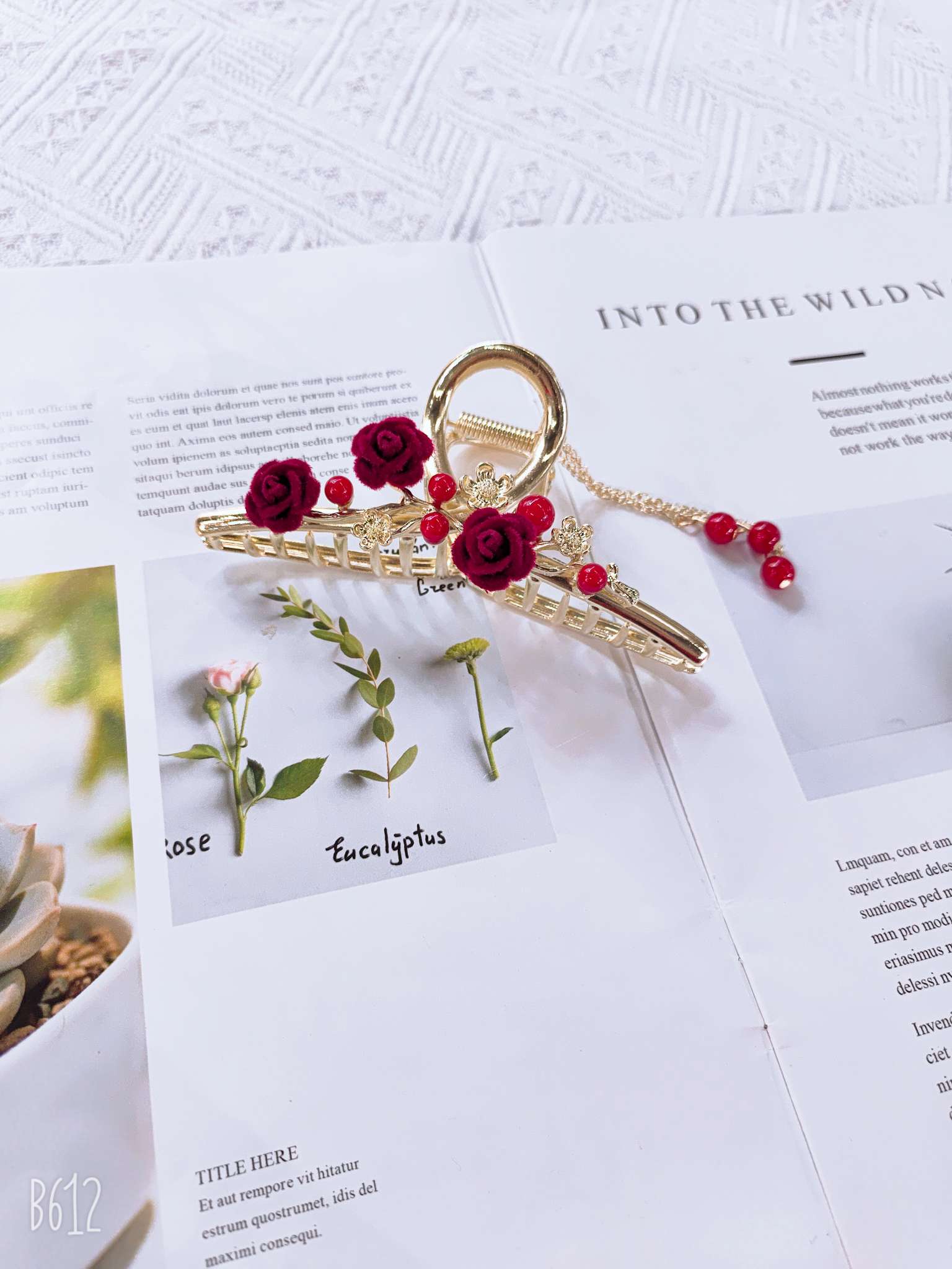Air Korea Trend Fashion Lady Children Hollow Hairpin Five Star Deep Sea Blue details Picture