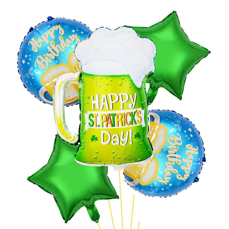 Champagne Bottle 5-Piece Set Aluminum Film Balloon Birthday Party Party Decoration Bottle Balloon Set Specification drawing