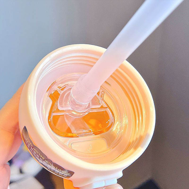 New large-capacity insulated cup, Cute Rabbit Sports Straw cup, 316 stainless steel, high appearance level outdoor portable water cup undefined