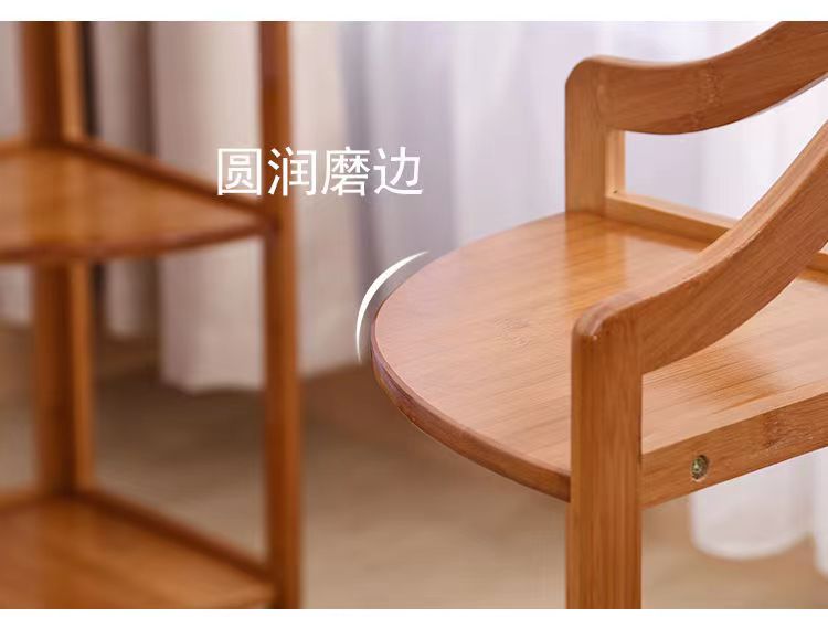 新中式转角架墙角花架三角架竹角落架隔板复古客厅茶室置物架详情13