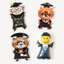 Large graduation season cartoon aluminum film balloon Graduation ceremony School Evening party party decoration balloons