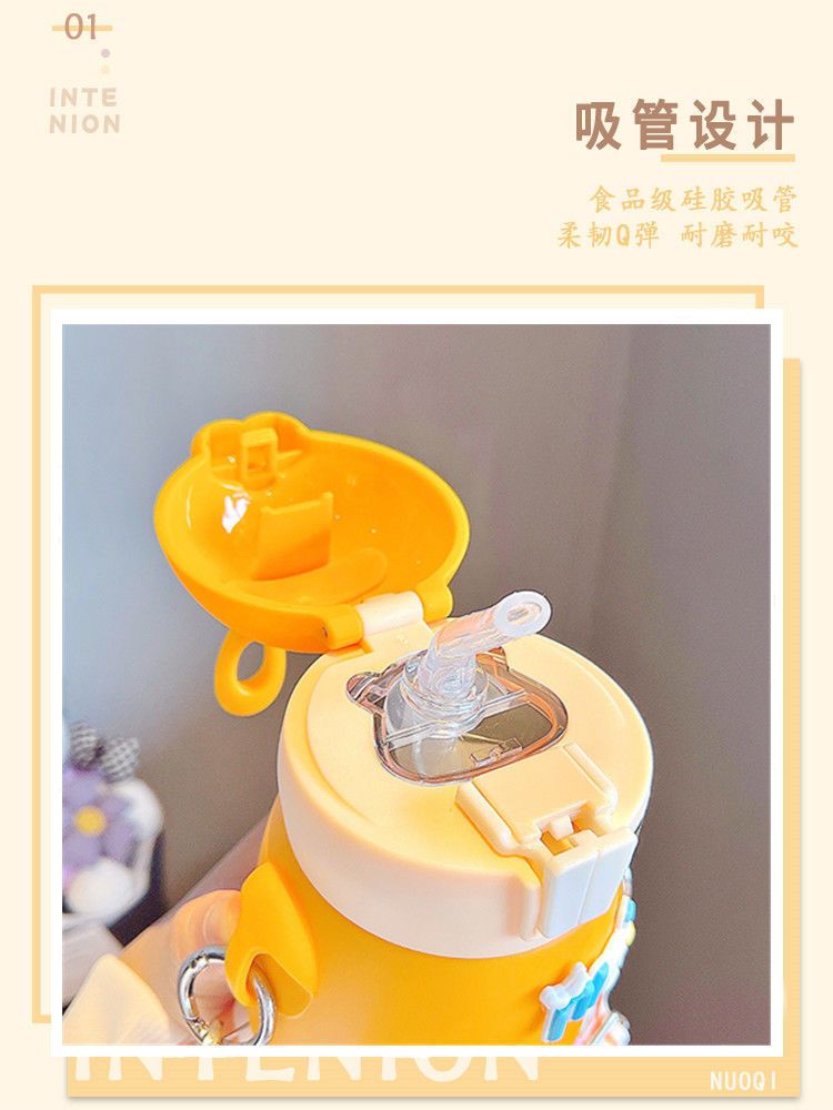 New large-capacity insulated cup, Cute Rabbit Sports Straw cup, 316 stainless steel, high appearance level outdoor portable water cup undefined