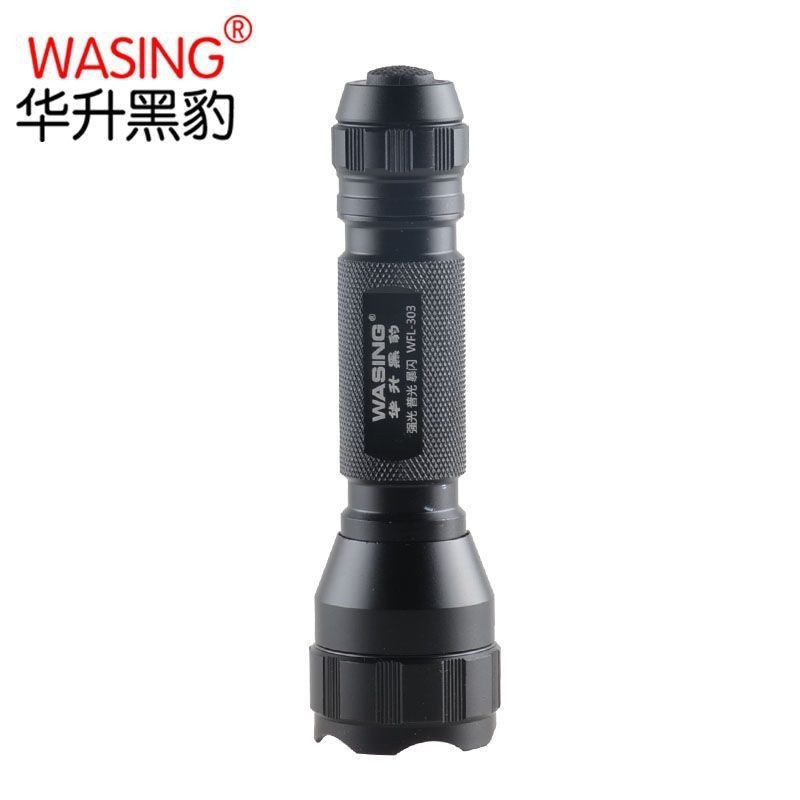 华升黑豹301/302/303手电筒家用照明户外巡逻加油站超亮手电 铝合金充电 远射手电筒详情11