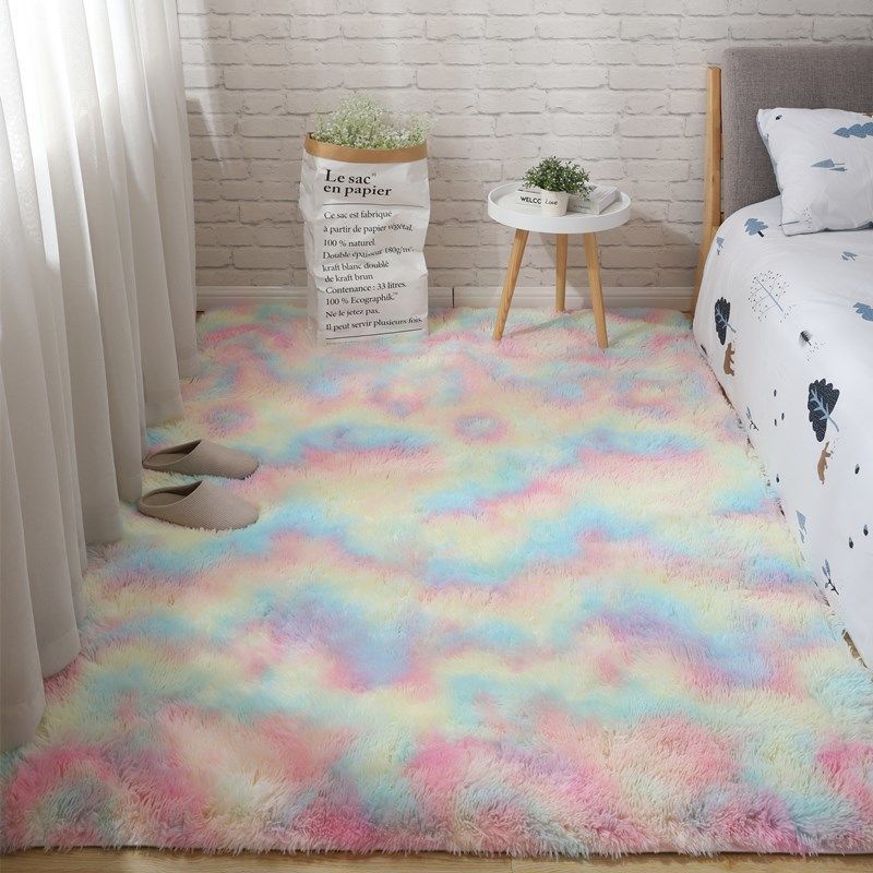 Bedroom bed long hair plus velvet carpet floor mat ins covered living room room resistant to dirty sofa coffee table mat woolly carpet Application Scenario