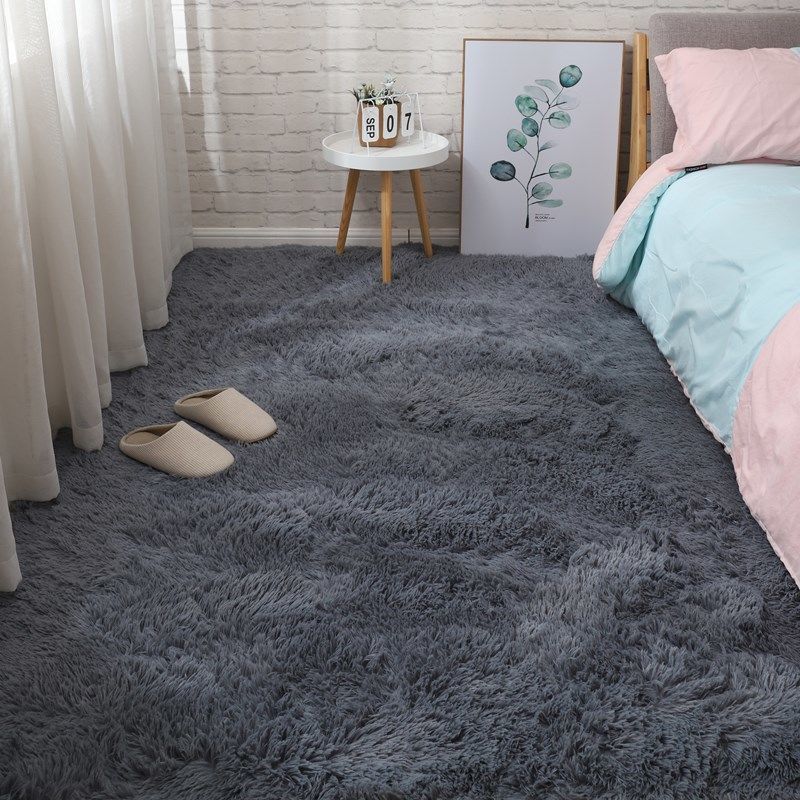 Bedroom bed long hair plus velvet carpet floor mat ins covered living room room resistant to dirty sofa coffee table mat woolly carpet Item Picture