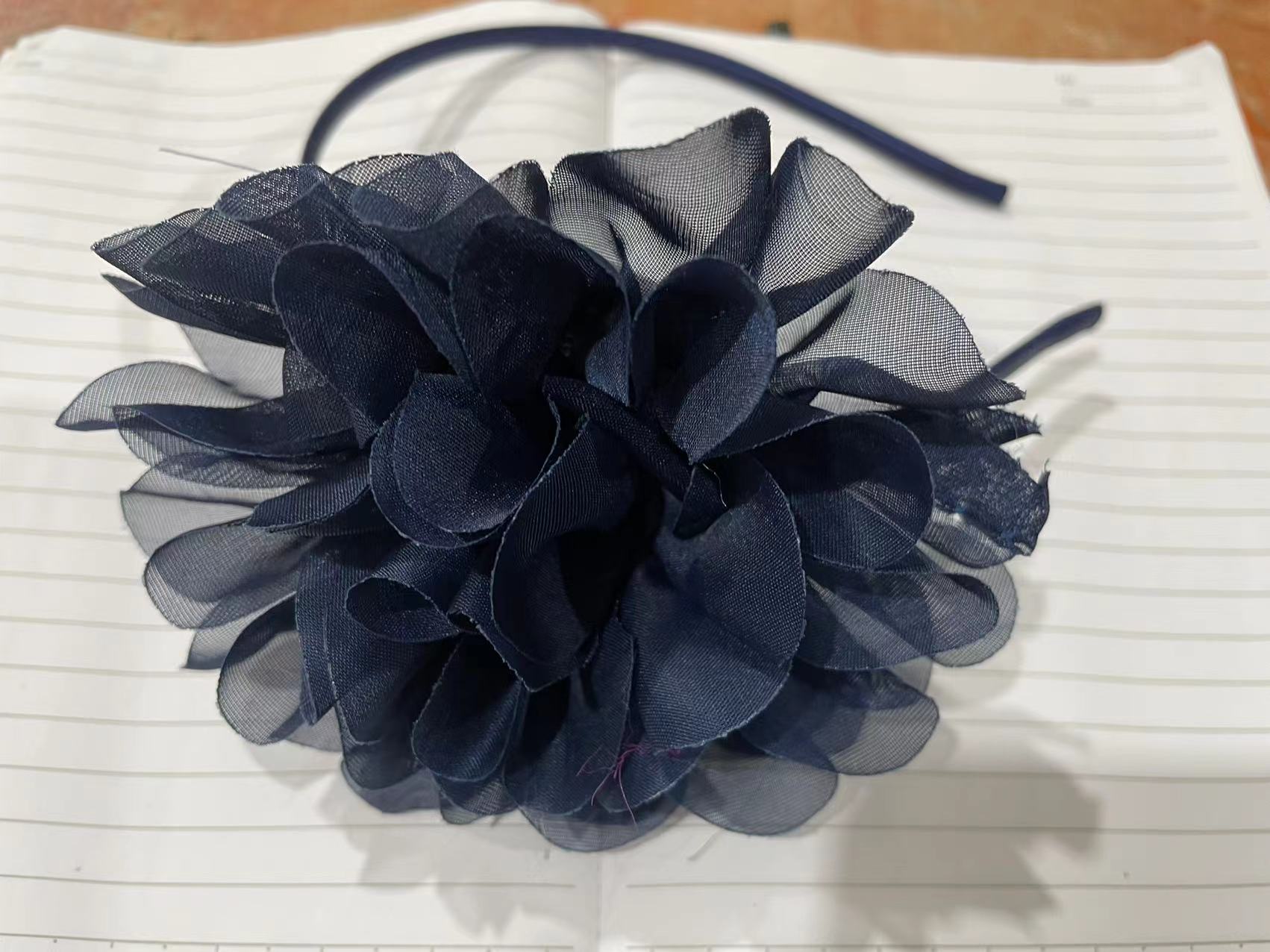 Oversized Flower Headband. Oversized Flower Headband. Oversized Flower Headband. Specification drawing