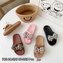 New Korean slippers women's summer soft sole slippers thick sole slippers Fashion bow increase net red slippers thick heels slippers