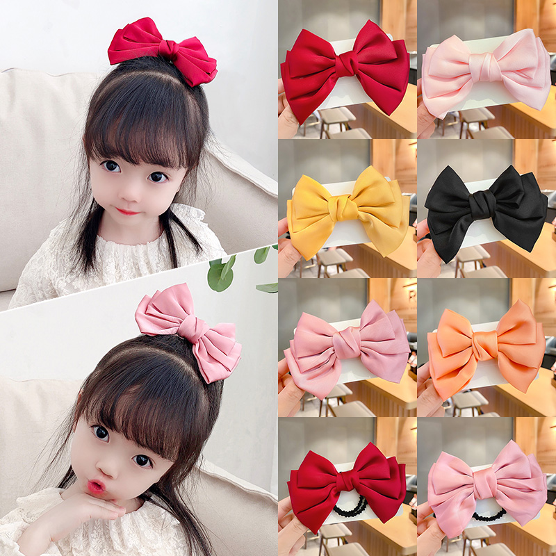 Duck Bow Clip Korean Wig Bow Cute Children's Headwear Set 37 Application Scenario