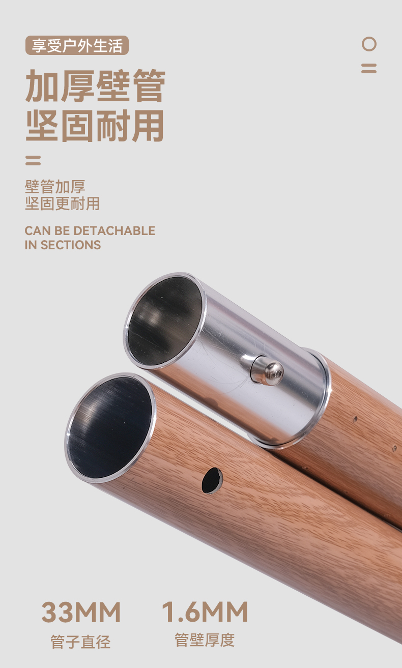 户外铝合金天幕杆露营帐篷加粗门厅杆铝杆加长加高支架拼接支撑杆详情7