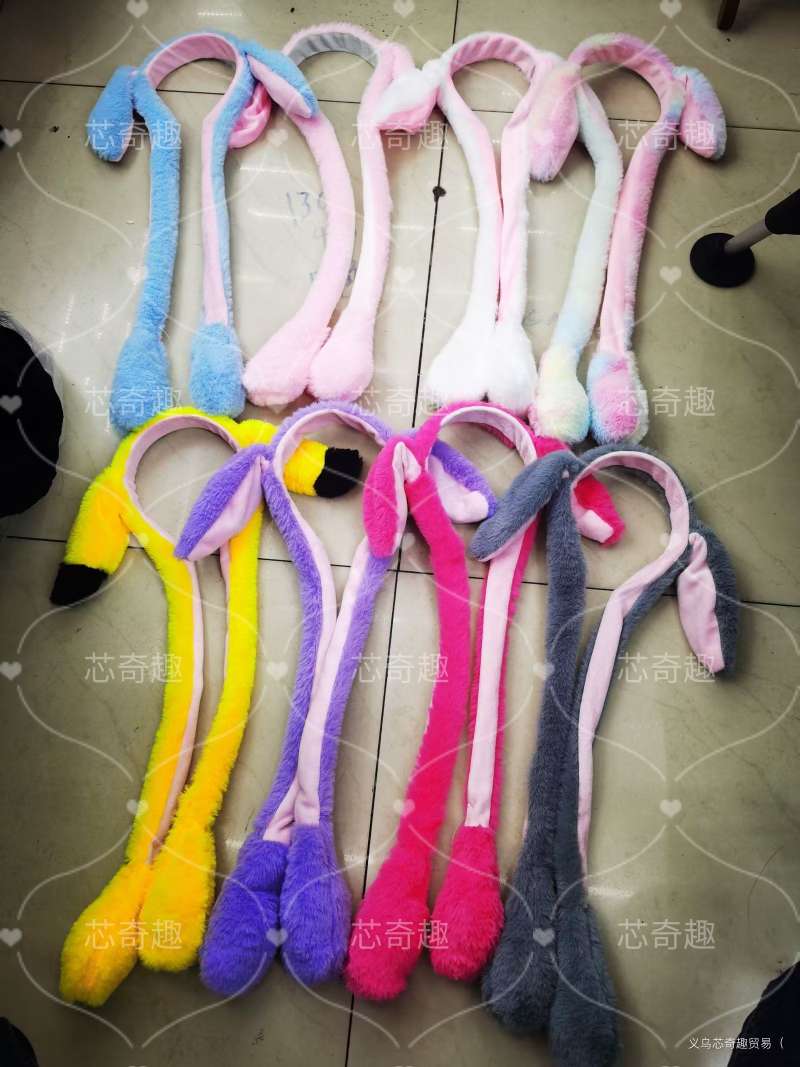 Xinqiqu 1168 New style Douyin luminous headband Rabbit Ears, popular headwear for women, Korean-style pearl headband with light detail image 2