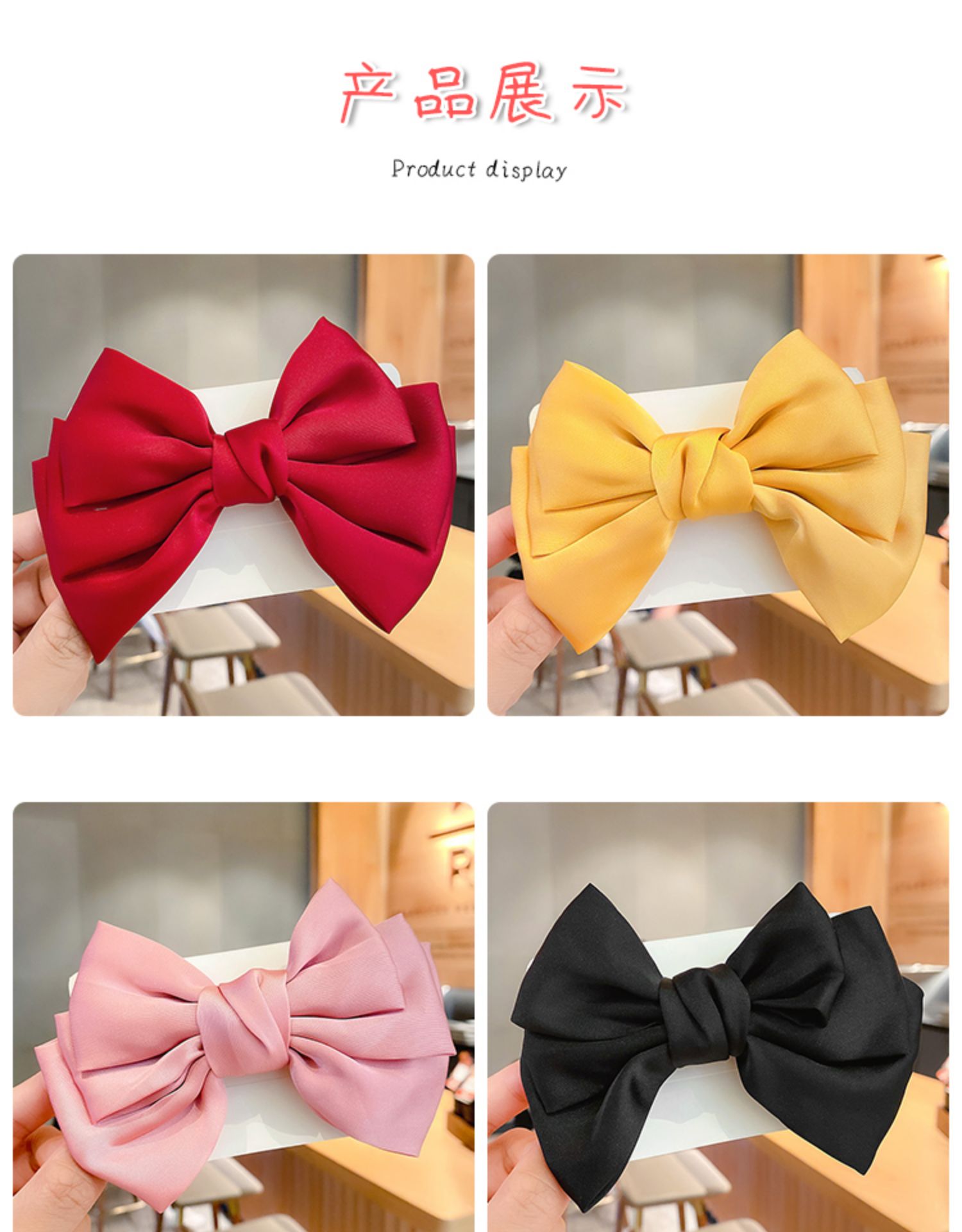 Duck Bow Clip Korean Wig Bow Cute Children's Headwear Set 37 details Picture