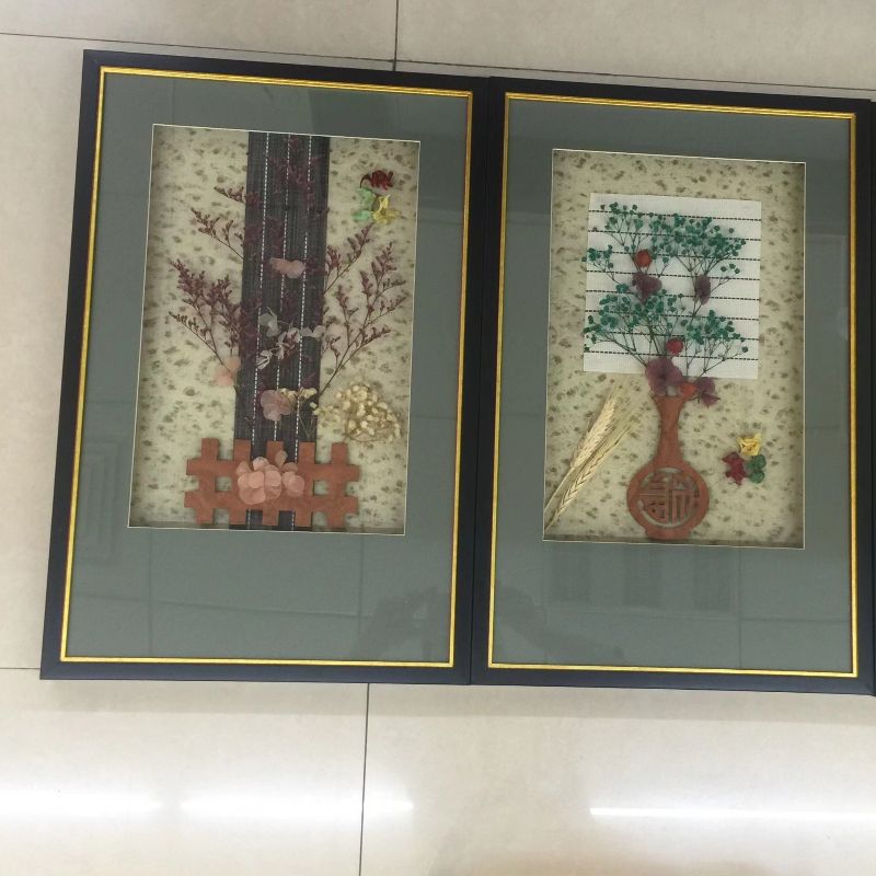 New Thinking Hand-Made Triplet Decorative Painting New Chinese 11 details Picture