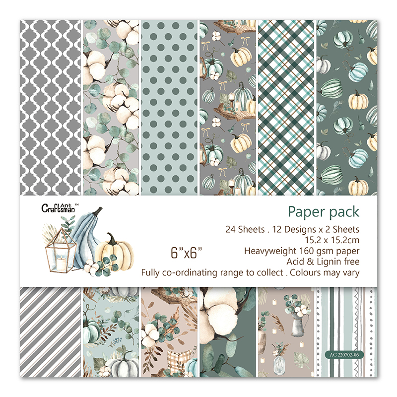 DIY handmade scrapbook planner materials: 6-inch patterned paper background paper, 24 sheets AC 220702 Application Scenario