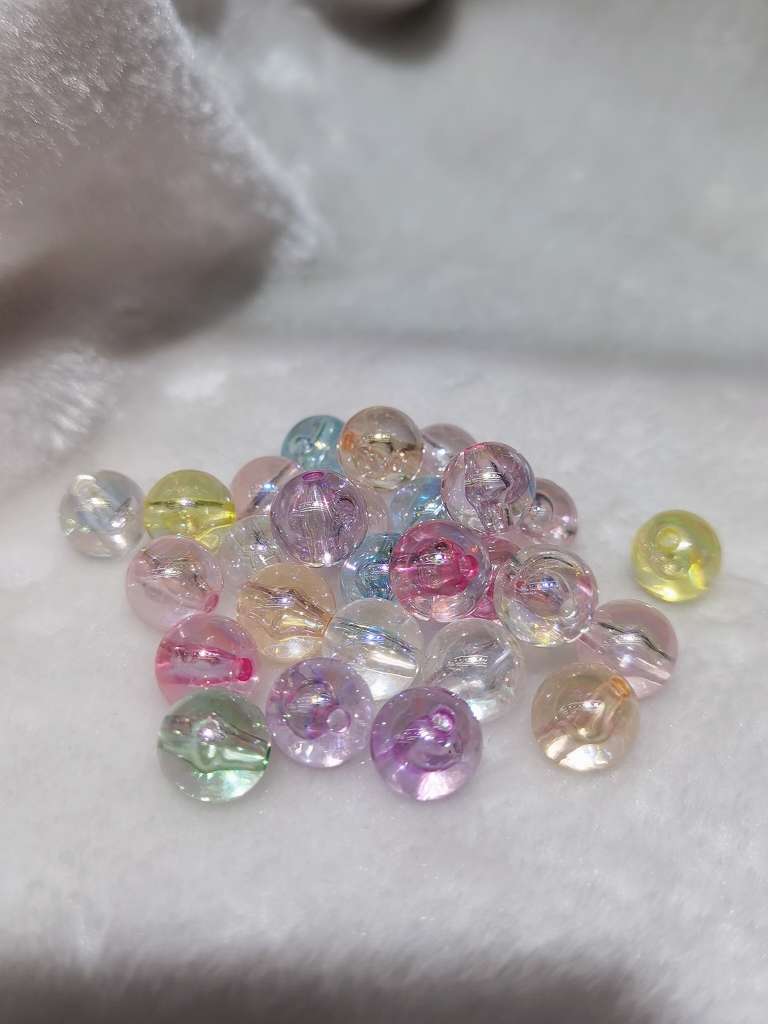 Acrylic Spring Color Transparent Dazzling Beaded Accessories Mobile Phone Chain Beaded Bracelet Mobile Phone Pendant