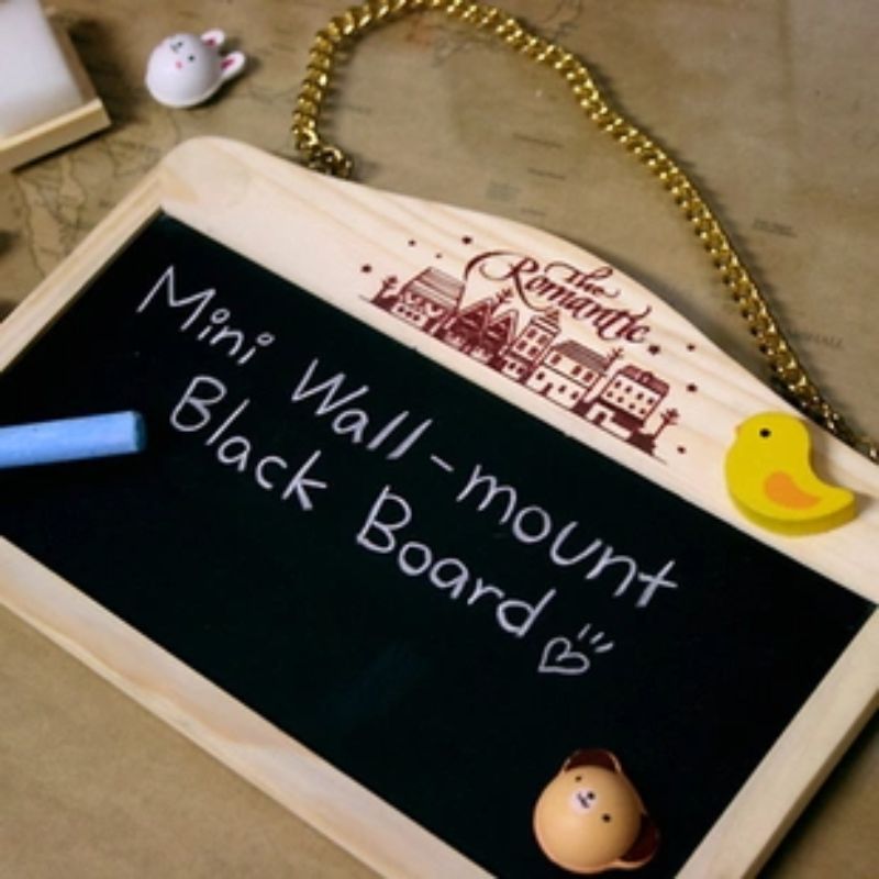 5116创意木制小黑板 可爱木质留言板 立式告示板