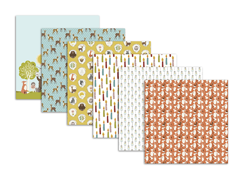 手工制作剪贴薄手账素材 6英寸图案纸 背景纸（好朋友） AC221003详情5