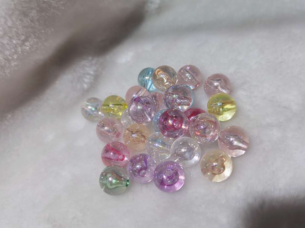 Acrylic Spring Color Transparent Dazzling Beaded Accessories Mobile Phone Chain Beaded Bracelet Mobile Phone Pendant Specification drawing