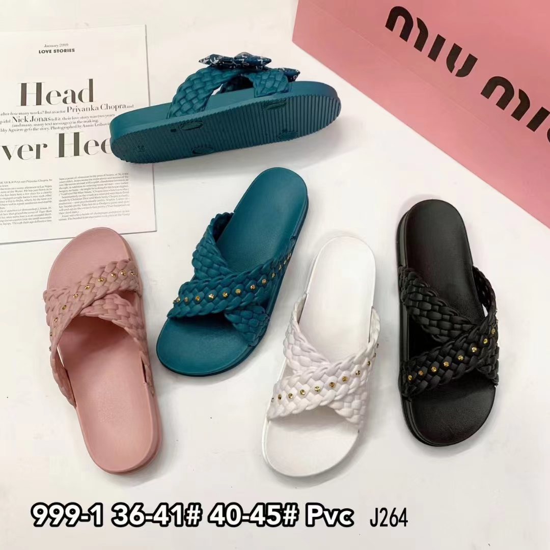 Woven slippers female summer slippers wear new fairy wind cross belt design fashion sandals women's shoes bread slippers wholesale foreign trade thumbnail