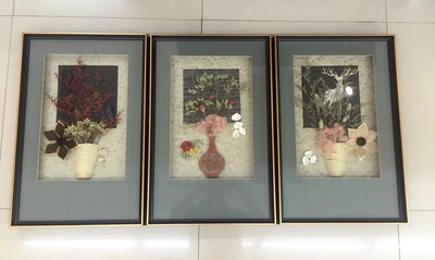 New Thinking Handmade Triplet Decorative Painting New Chinese Style 4