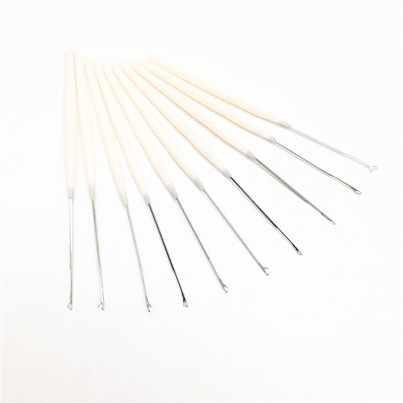 Small crochet needle with tongue extra small crochet knitting knitting tools hidden thread repair needle three-way crochet bead needle