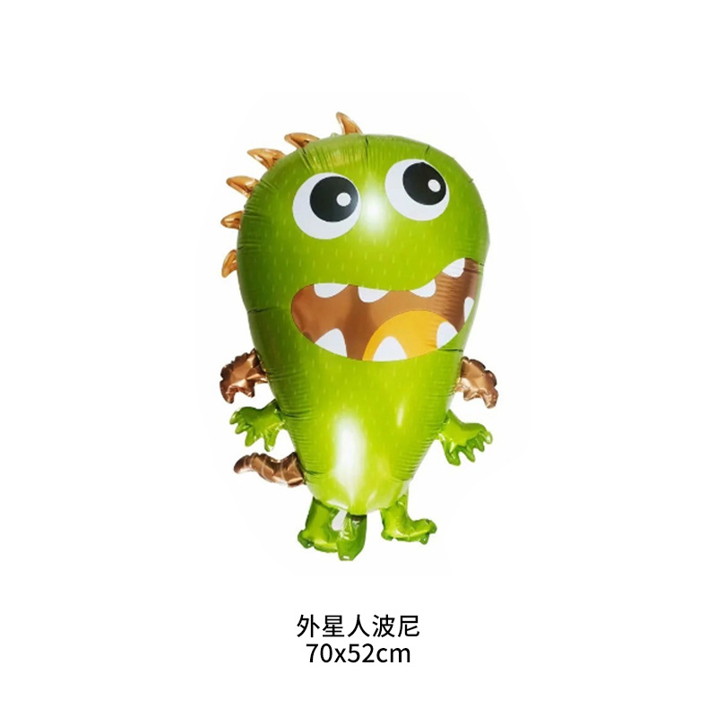 Little Monster Balloon Alien Lucas Judy Modeling Aluminum Film Balloon Party Decoration Background Stall Wholesale Application Scenario
