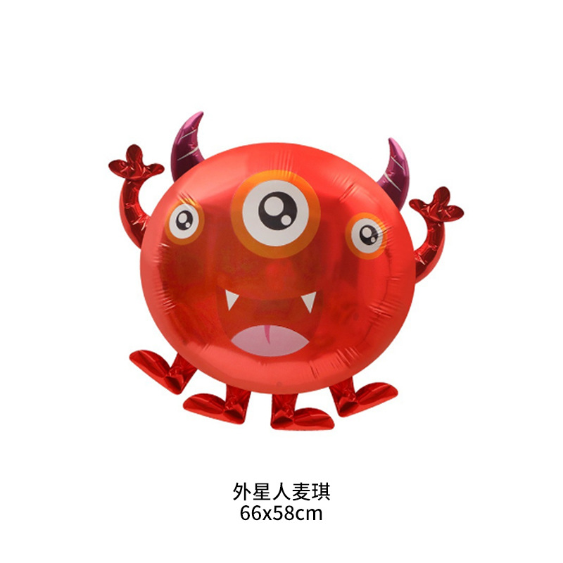 Little Monster Balloon Alien Lucas Judy Modeling Aluminum Film Balloon Party Decoration Background Stall Wholesale details Picture