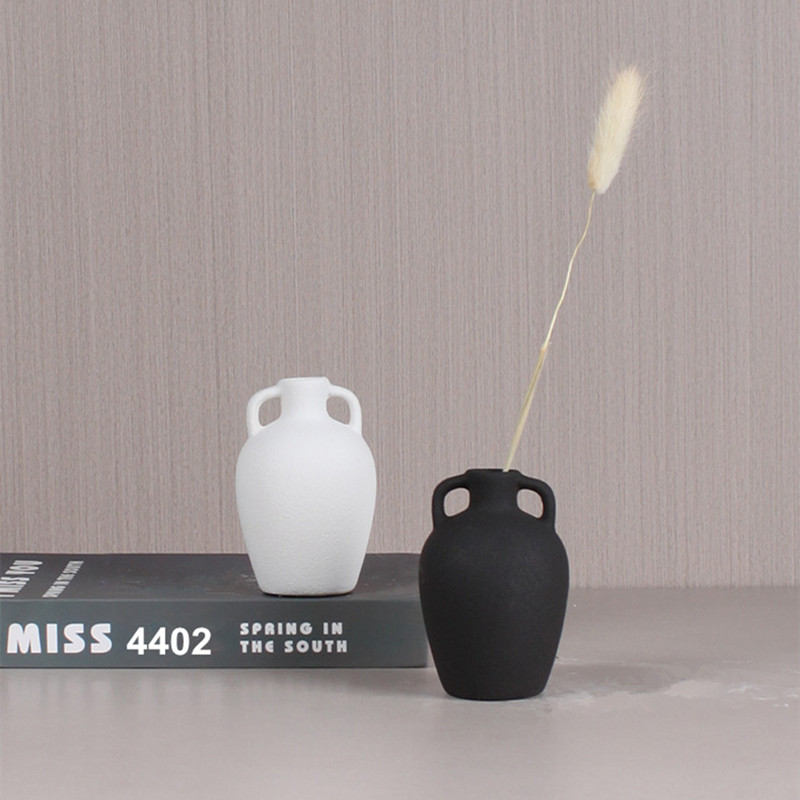 New Nordic modern creative internet-famous ceramic vase model room living room TV cabinet decorative display handicraft Application Scenario