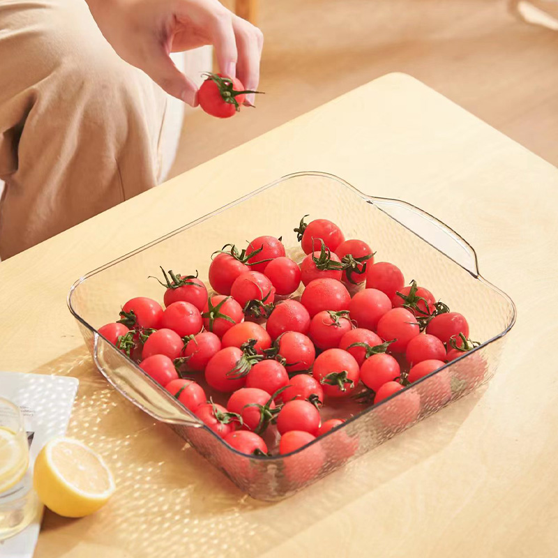 PET fruit plate, large size 29.5*25*5.5, home living room coffee table fruit plate, light luxury ins style snack plate, candy and dried fruit plate, fruit basket display plate pic 4