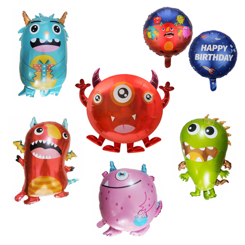 Little Monster Balloon Alien Lucas Judy Modeling Aluminum Film Balloon Party Decoration Background Stall Wholesale