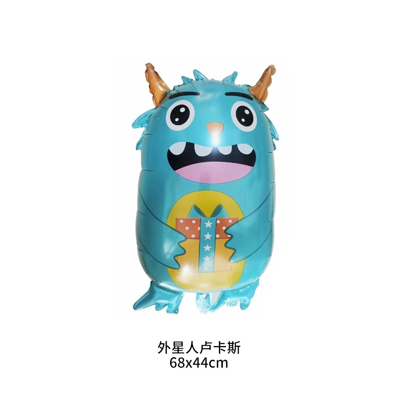 Little Monster Balloon Alien Lucas Judy Modeling Aluminum Film Balloon Party Decoration Background Stall Wholesale Item Picture