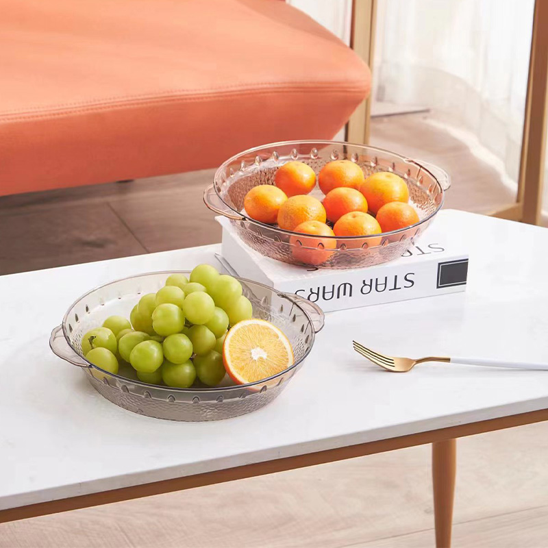 Large PET tray 30.5*26.5 new fruit tray light luxury candy tray Home living room coffee table fruit tray snack tray candy dried fruit
