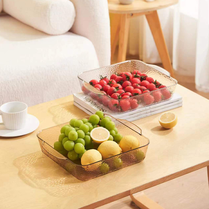 PET fruit plate, large size 29.5*25*5.5, home living room coffee table fruit plate, light luxury ins style snack plate, candy and dried fruit plate, fruit basket display plate pic 3