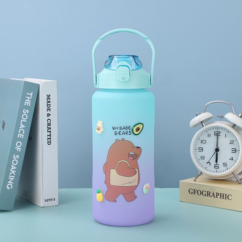 Large-capacity plastic straws, large water cups, plastic wholesale water bottles, high appearance level, chubby cups, water bottles, cute summer Application Scenario