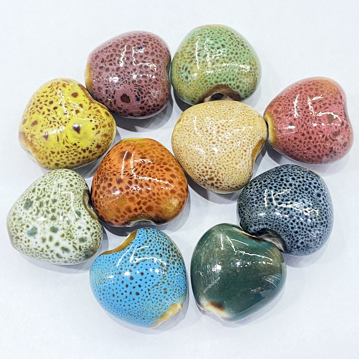 Small Ceramic Diy Hand-Painted Loose Beads