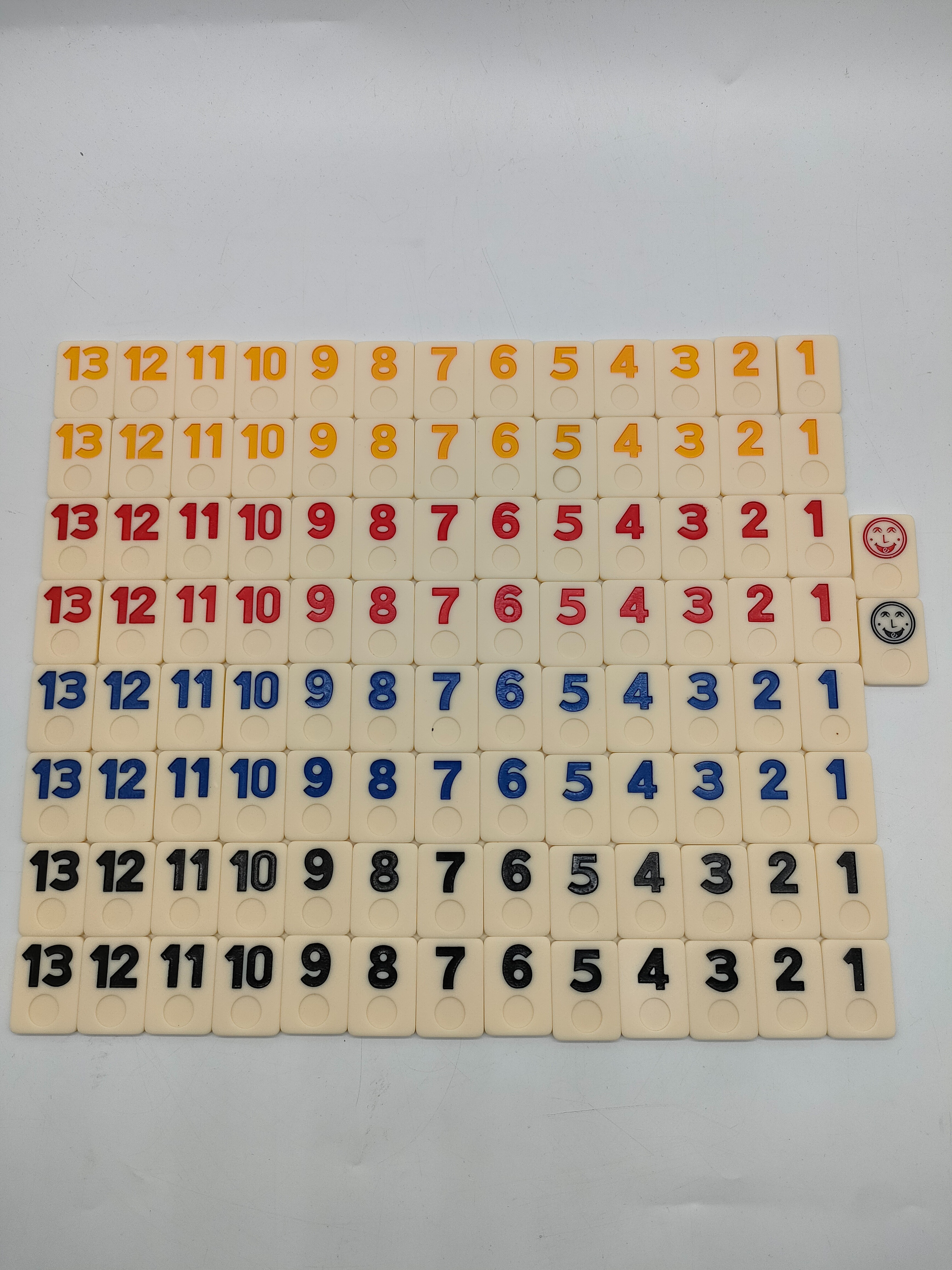 Rami 106 pieces of melamine digital dominoes indoor puzzle table game card digital card game props Rami card manufacturers supply