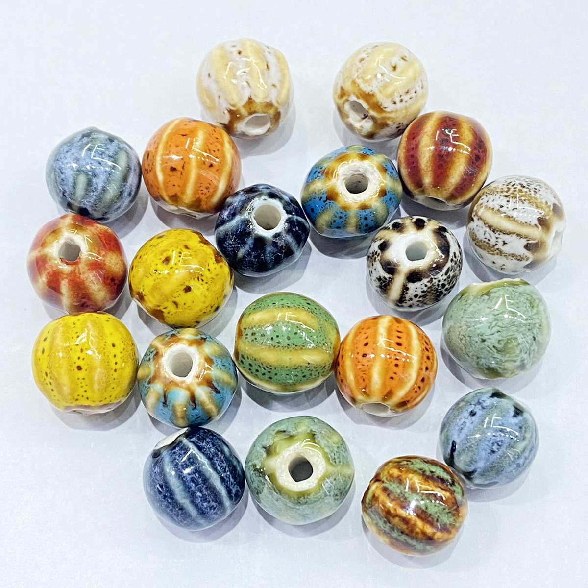 Small Ceramic Diy Hand-Painted Loose Beads