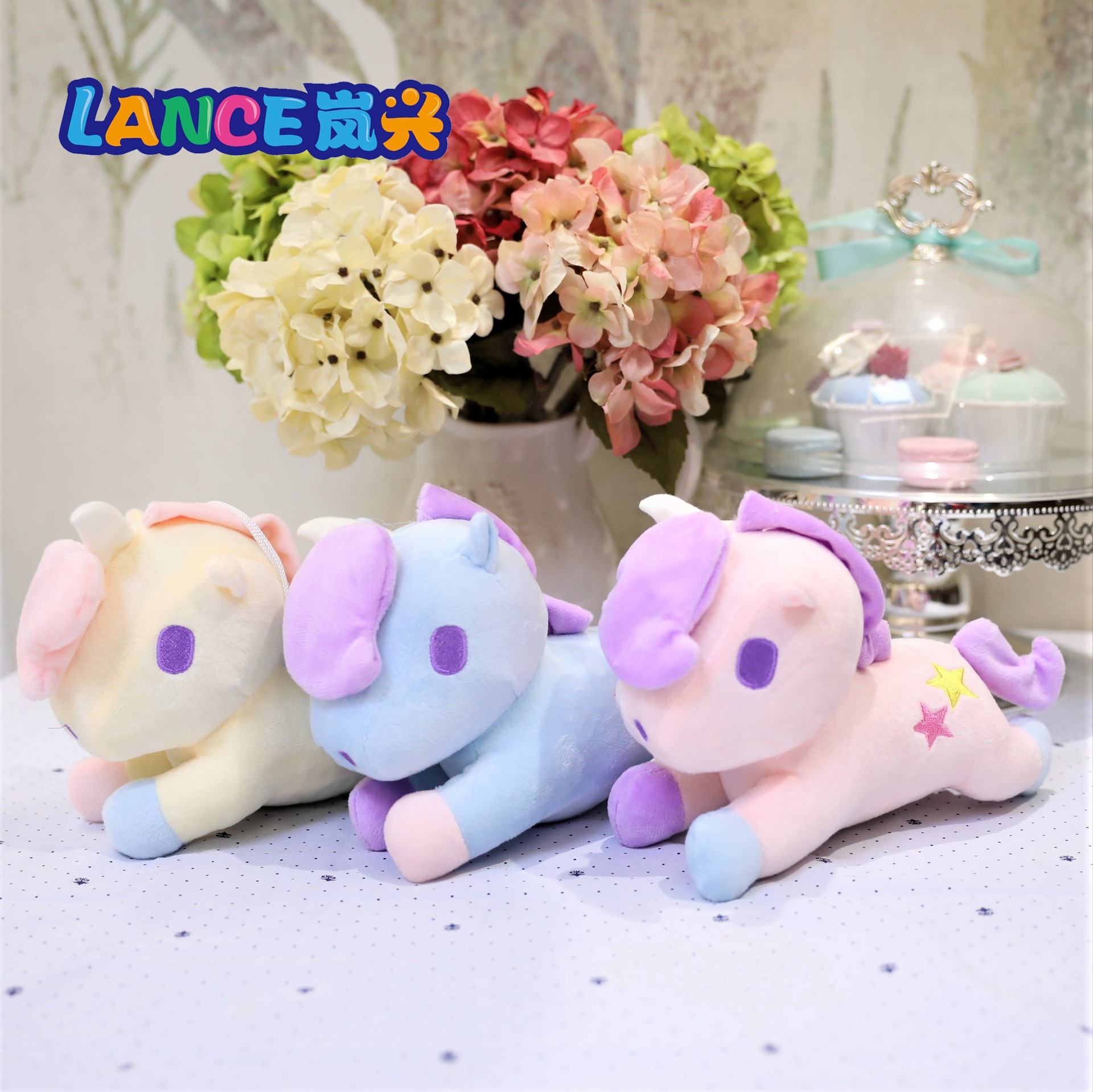 20CM三款独角兽公仔机新款抓机小娃娃创意毛绒玩具动漫三丽鸥批发详情1
