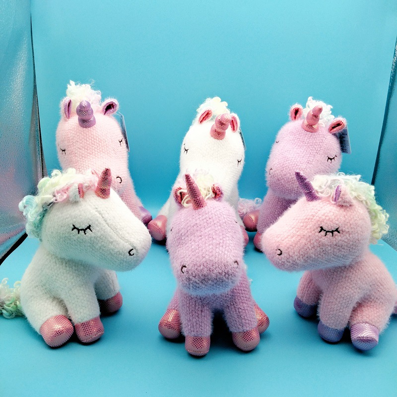 新款可爱软萌毛线独角兽公仔 布娃娃儿童玩偶睡觉床上抱枕详情1