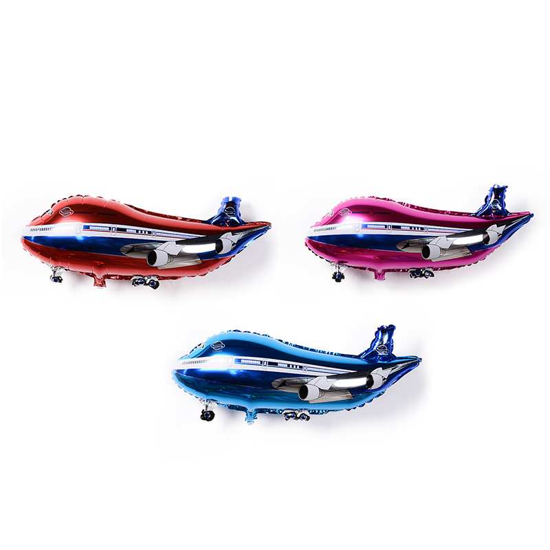 Cross-Border 45*85 Large Aircraft General Civil Aircraft Modeling Aluminum Film Balloon Party Decoration Supplies details Picture