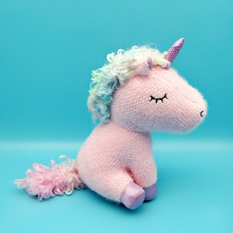 新款可爱软萌毛线独角兽公仔 布娃娃儿童玩偶睡觉床上抱枕详情4