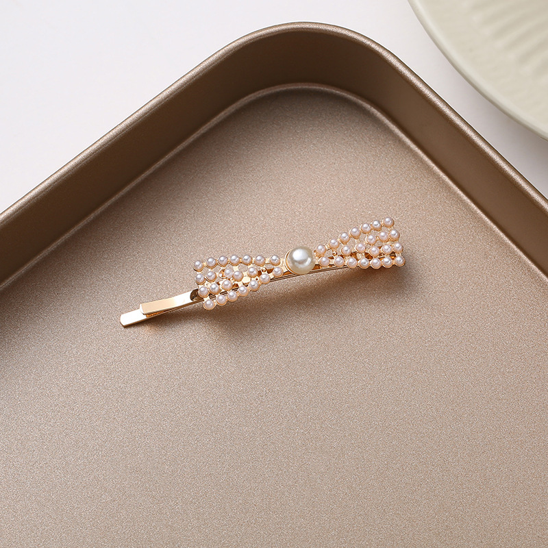 New Bangs Hairpin Side Clip Long One-Line Clip Headwear South Korea Black Diamond Four-Leaf Clover Adult Everything Wholesale