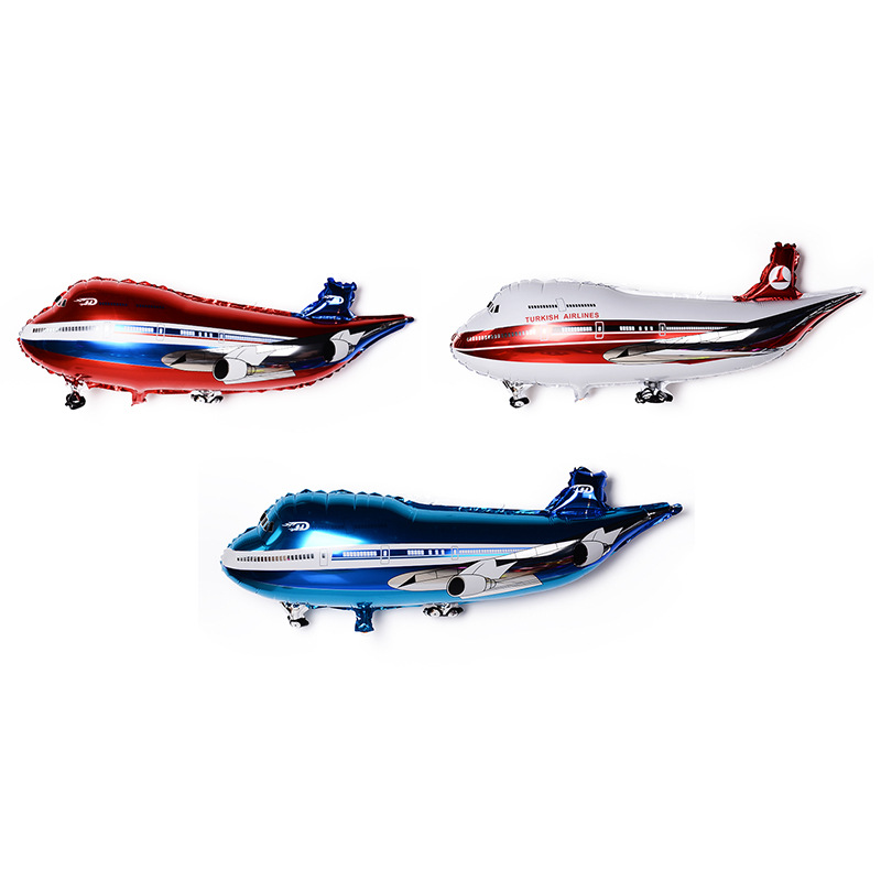 Cross-Border 45*85 Large Aircraft General Civil Aircraft Modeling Aluminum Film Balloon Party Decoration Supplies Specification drawing