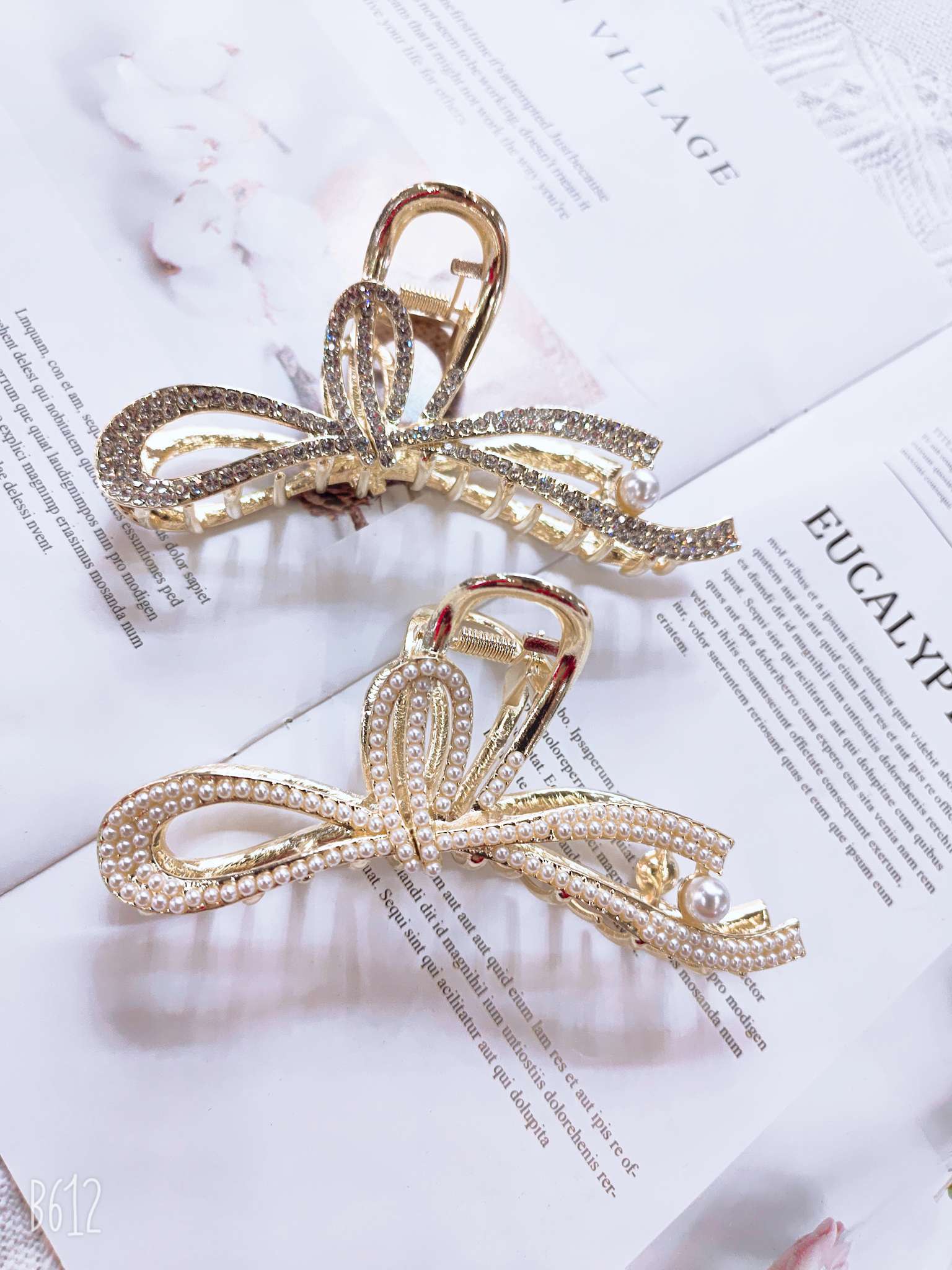 Air Korea Fashion Fashion Lady Children Hollow Hairpin Love Red details Picture