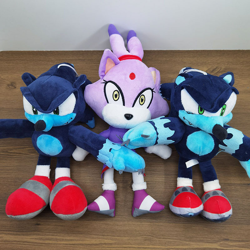 新款超音鼠super索尼克毛绒玩具六款8寸12寸刺猬卡通毛绒公仔详情4