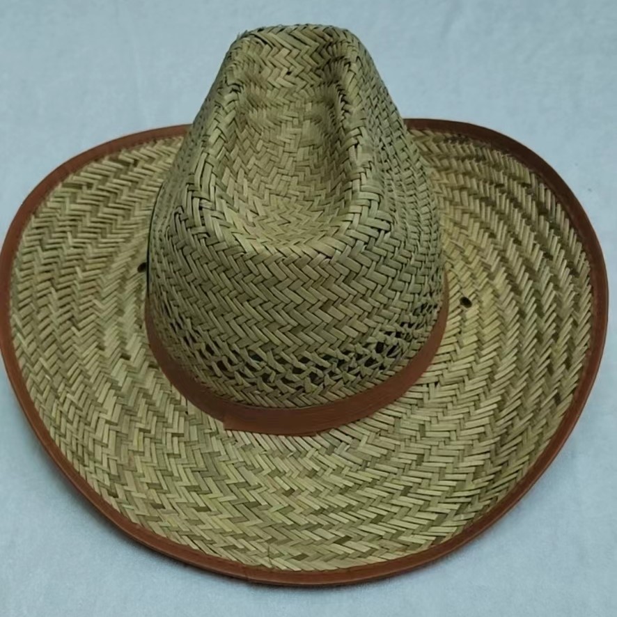 Men's sunscreen bamboo braided Western cowboy hat Jazz hat thumbnail