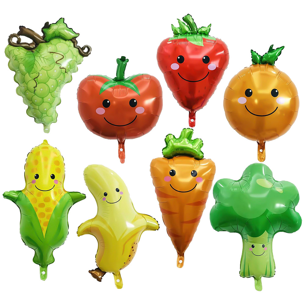 New Grape tomatoes Carrot balloons Birthday party decoration Decoration Fruit vegetables foil balloons