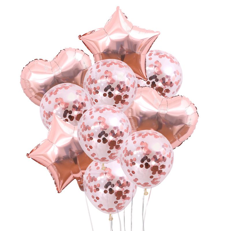 Amazon Hot 12-inch sequined balls, 18-inch five-pointed star heart-shaped aluminum film party birthday decoration balloons wholesale pic 3