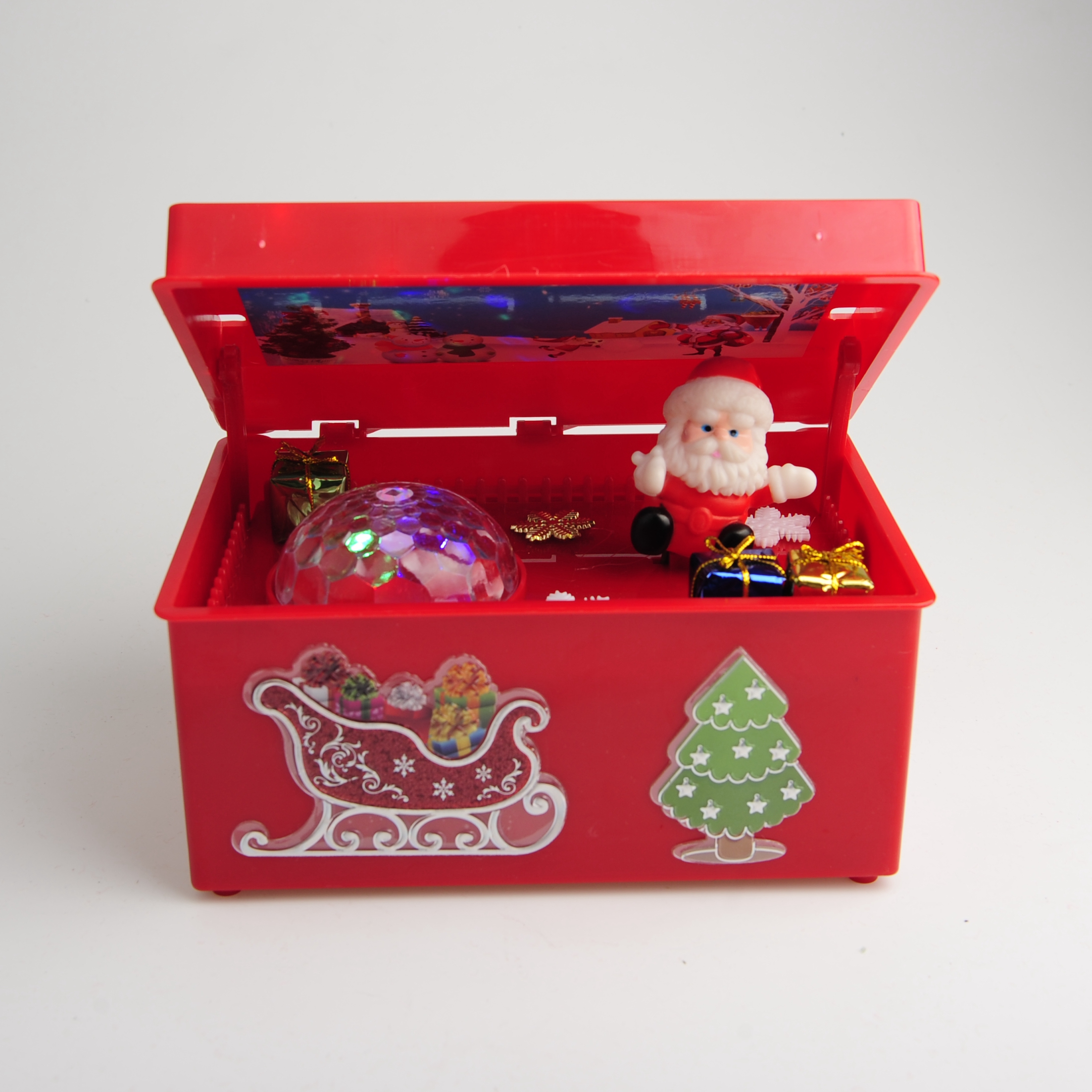 音乐盒复古彩绘圣诞节音乐盒圣诞老人礼物音乐盒详情2